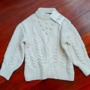 ZARA kids White Sweater
